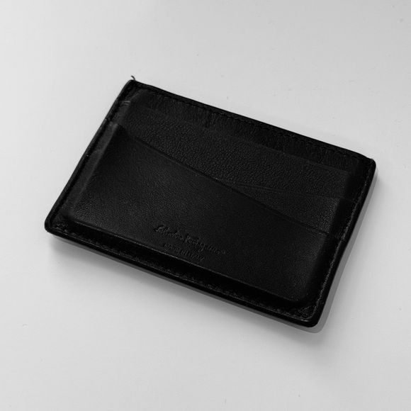 Salvatore Ferragamo Black Leather Card Case Wallet - Picture 2 of 2
